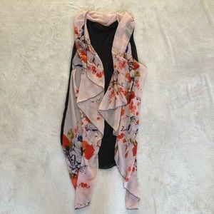 2Chic Floral Sleeveless Shrug Duster Vest